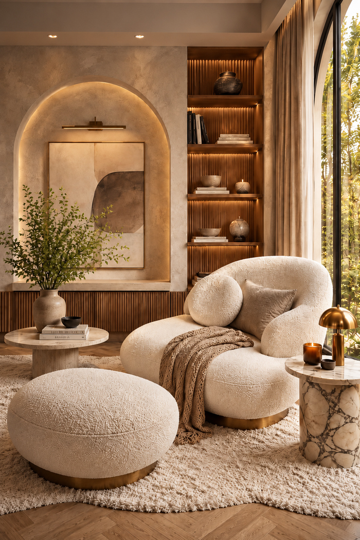 Ari Set of Armchair & Ottoman